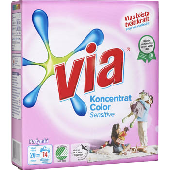 Tvättmedel Color sensitive Parfymfri 750g Via