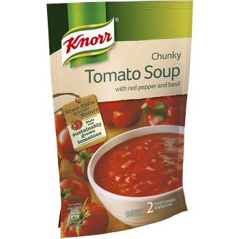 Tomatsoppa med Röd paprika & basilika 2 portioner 570ml Knorr