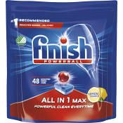 Maskindisktablett All in1 Max Citron 48-p Miljömärkt Finish