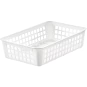 Förvaringskorg Vit Återvunnen plast 17x25x7cm SmartStore