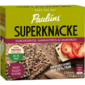 Superknäcke Solroskärnor, amarantfrön & hampafrön 255g Paulúns