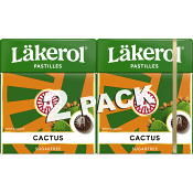 Halstabletter Cactus 2-p Sockerfri 50g Läkerol