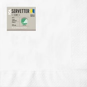Servett Vit 33cm 20-p ICA