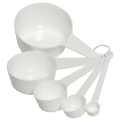 Måttsats 5 delar Plast Vit ICA Cook & Eat