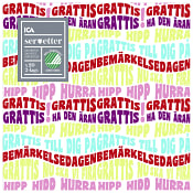 Servett Grattis 33cm 20-p ICA