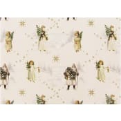 Julpapper Vit Jul Traditionell 70cmx3m ICA Home