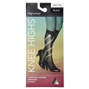 Knästrumpa Daily Support Svart 40den One size 2-p