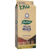 Mellanmjölk 1,5% 1,5l KRAV Skånemejerier