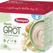 Fruktgröt Päron & banan Från 8m 16 port 480g Semper