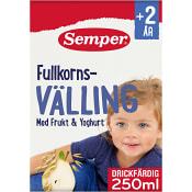 Fullkornsvälling Frukt & yoghurt Drickfärdig Från 2år 250ml Semper