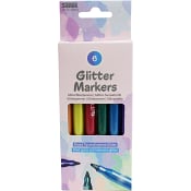 Fiberpennor glitter 6-p Sense