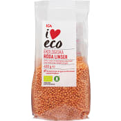 Röda linser Ekologisk 400g ICA I love eco