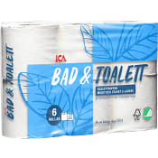 Toalettpapper 6-p Miljömärkt ICA