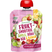 Fruktmellis Äpple jordgubb banan & hallon Från 6mån Ekologisk 90g ICA I love eco