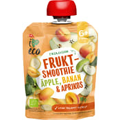 Fruktmellis Äpple banan & aprikos Från 6mån Ekologisk 90g ICA I love eco