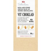 Choklad Vit med mandel 100g ICA Selection