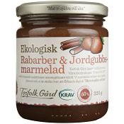 Rabarber och jordgubbsmarmelad 320g KRAV Torefolk Gård