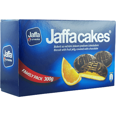Crve Jaffa cake kex