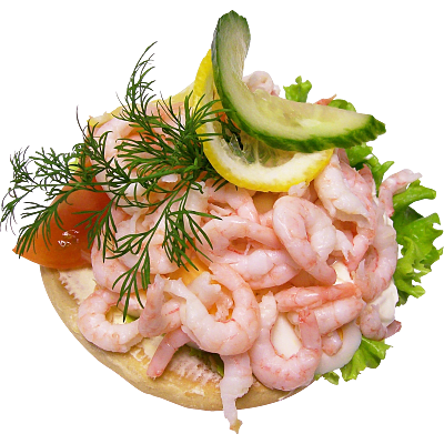 Räksmörgås på tekaka
